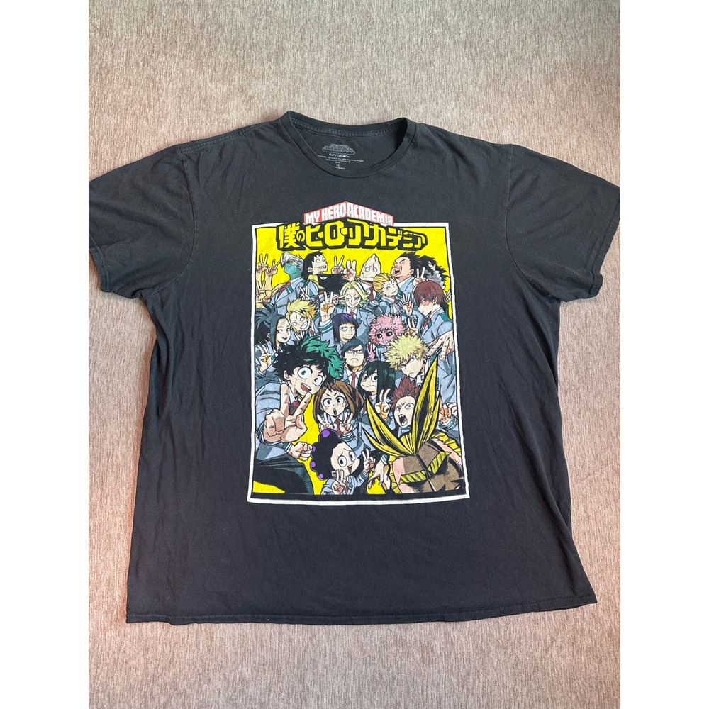 My Hero Academia Funimation Graphic T-Shirt Mens XL Black Anime All Might Deku